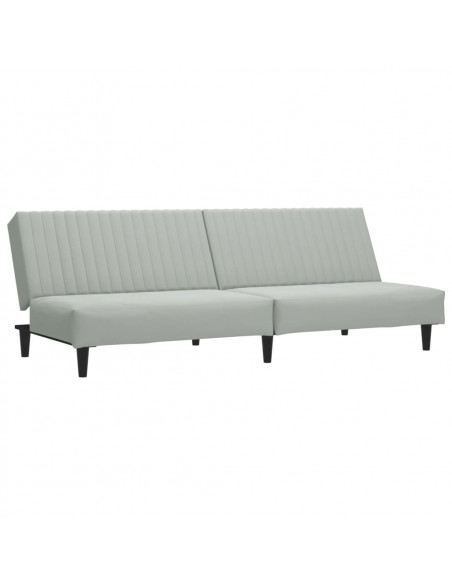 Set di Divani 2 pz Grigio Chiaro in Velluto