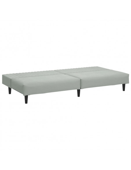 Set di Divani 2 pz Grigio Chiaro in Velluto