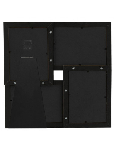 Cornice Multipla per 4 Foto 10x15cm Nera in MDF