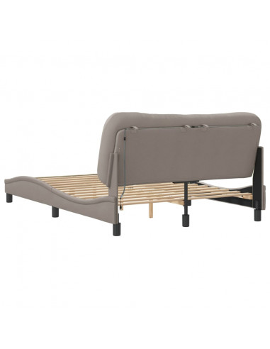 Giroletto con Luci LED Tortora 140x190 cm in Tessuto