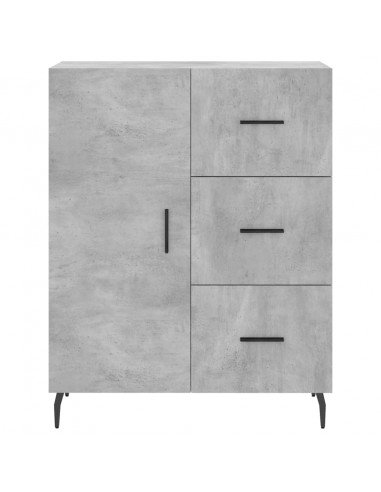 Credenza Grigio Cemento 69,5x34x180 cm in Legno Multistrato