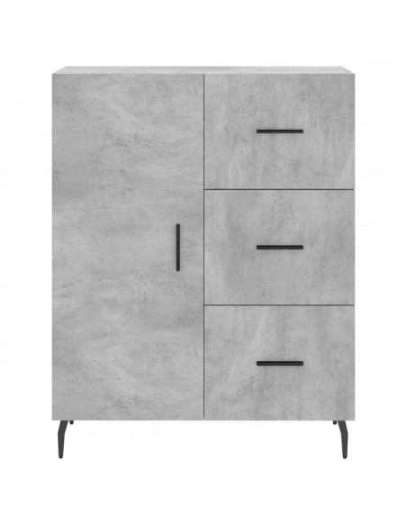 Credenza Grigio Cemento 69,5x34x180 cm in Legno Multistrato