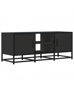 Mobile Porta TV Nero 100x35x41 cm in Truciolato e Metallo 2