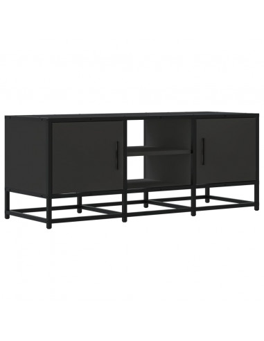 Mobile Porta TV Nero 100x35x41 cm in Truciolato e Metallo