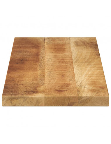 Piano per Tavolo 70x40x3,8cm Rettangolare Legno di Mango Grezzo