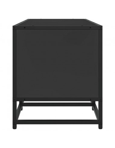 Mobile Porta TV Nero 100x35x41 cm in Truciolato e Metallo