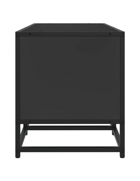 Mobile Porta TV Nero 100x35x41 cm in Truciolato e Metallo