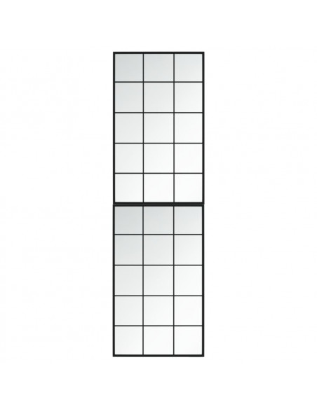 Specchi a Parete 2 pz Neri 100x60 cm in Metallo