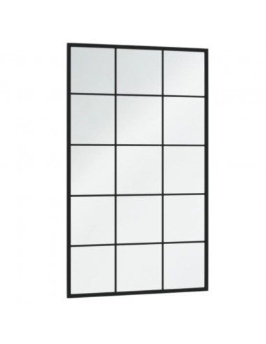 Specchi a Parete 2 pz Neri 100x60 cm in Metallo