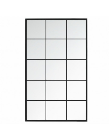 Specchi a Parete 2 pz Neri 100x60 cm in Metallo