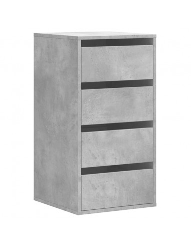 Cassettiera Angolo Grigio Cemento 40x41x76cm Legno Multistrato