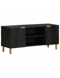 Mobile Porta TV Nero 105x33x46 cm in Legno Multistrato 2