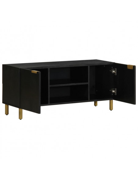 Mobile Porta TV Nero 105x33x46 cm in Legno Multistrato