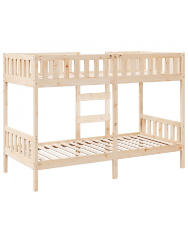 Letto a Castello 90x190 cm in Legno Massello di Pino