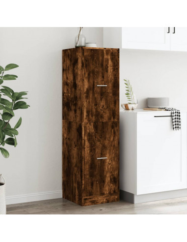 Armadietto da Farmacia Rovere Fumo 40x41x144,5 cm in Truciolato