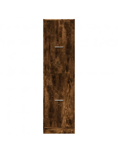 Armadietto da Farmacia Rovere Fumo 40x41x144,5 cm in Truciolato