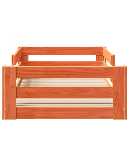 Letto senza Materasso Marrone Cera 80x190 cm in Legno di Pino