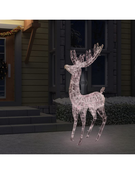 Renna di Natale XXL in Acrilico 250 LED 180 cm Bianco Caldo