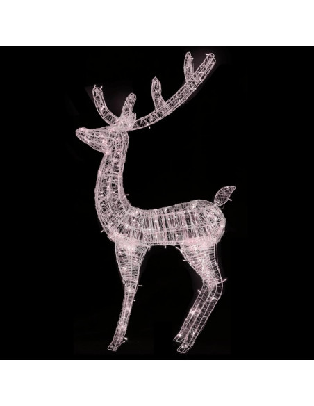 Renna di Natale XXL in Acrilico 250 LED 180 cm Bianco Caldo