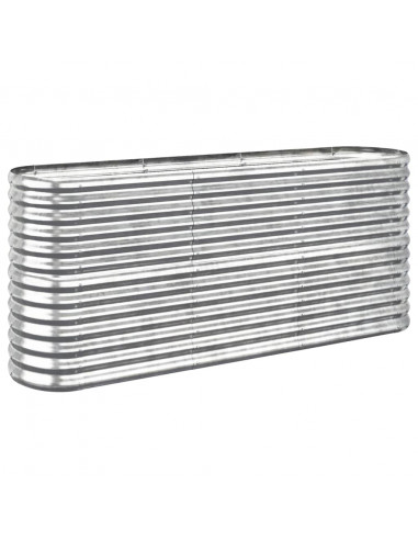 Letto Giardino Acciaio Verniciato a Polvere 152x40x68cm Argento