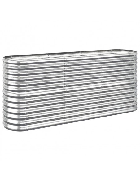 Letto Giardino Acciaio Verniciato a Polvere 152x40x68cm Argento