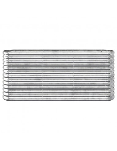 Letto Giardino Acciaio Verniciato a Polvere 152x40x68cm Argento