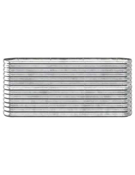 Letto Giardino Acciaio Verniciato a Polvere 152x40x68cm Argento
