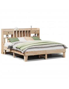 Letto senza Materasso 180x200 cm in Legno Massello di Pino 2