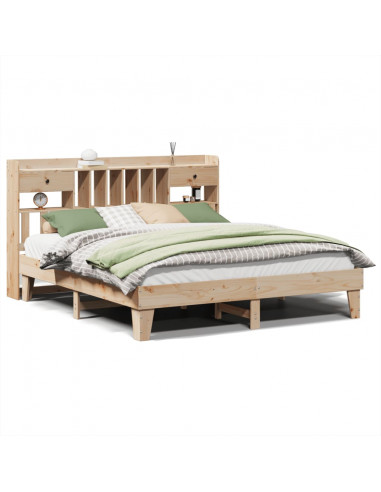 Letto senza Materasso 180x200 cm in Legno Massello di Pino