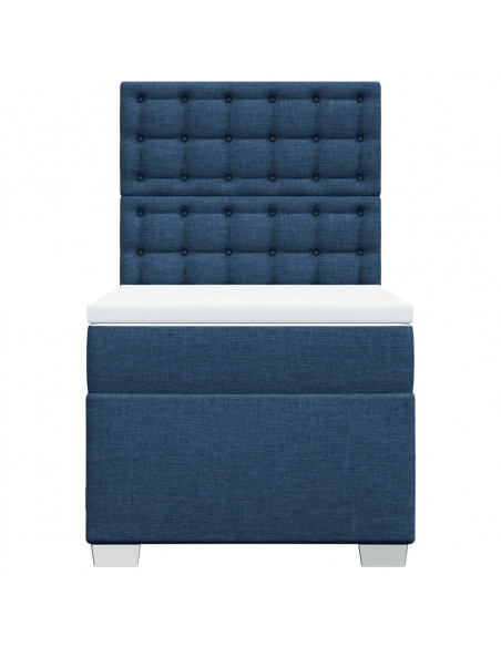 Giroletto a Molle con Materasso Blu 100x200 cm in Tessuto