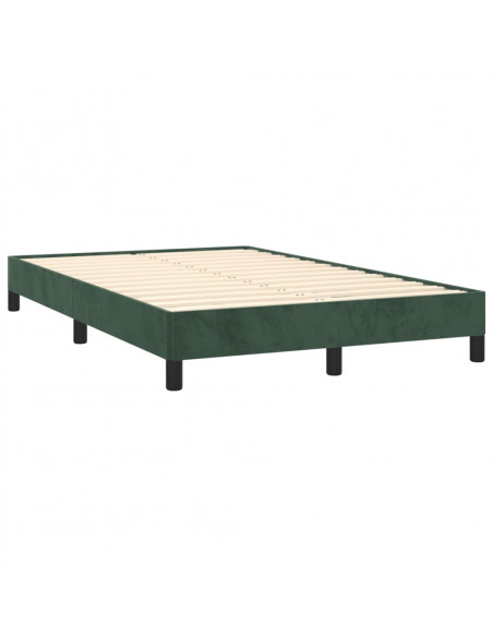 Giroletto a Molle con Materasso Verde Scuro 120x190 cm Velluto