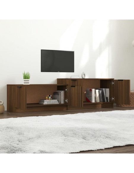 Mobile TV Rovere Marrone 158,5x36x45 cm in Legno Multistrato