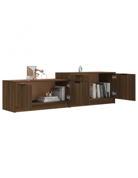 Mobile TV Rovere Marrone 158,5x36x45 cm in Legno Multistrato