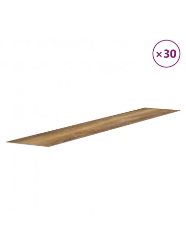 Pannelli da Parete Effetto Legno Marrone PVC 4,12 m²