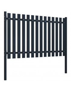 Pannello di recinzione antracite 178x75 cm in acciaio verniciato a polvere 2