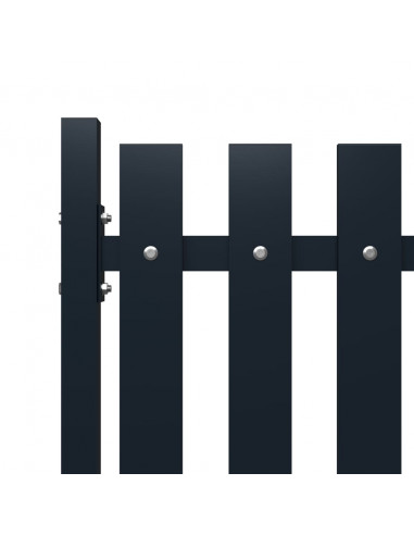 Pannello di recinzione antracite 178x75 cm in acciaio verniciato a polvere