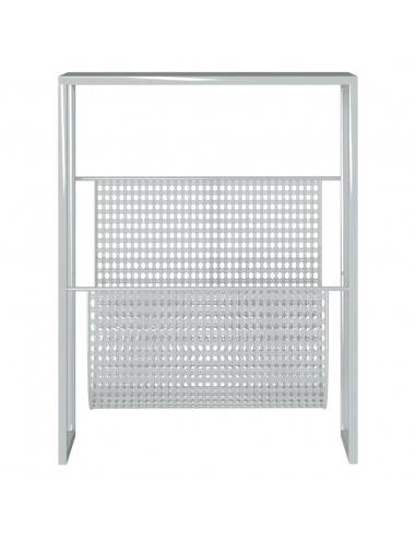 Portariviste Argento 35x15x45 cm in Acciaio