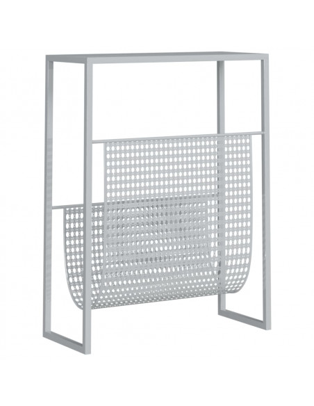 Portariviste Argento 35x15x45 cm in Acciaio