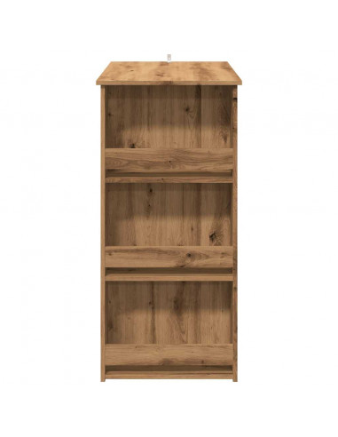 Tavolo da Bar con Ripiani Rovere 102x50x103,5 cm in Truciolato