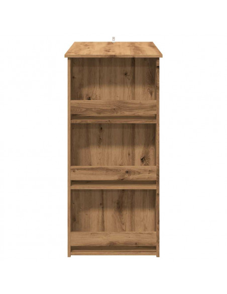 Tavolo da Bar con Ripiani Rovere 102x50x103,5 cm in Truciolato