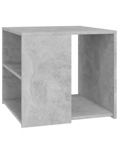 Tavolino Grigio Cemento 50x50x45 cm in Legno Multistrato
