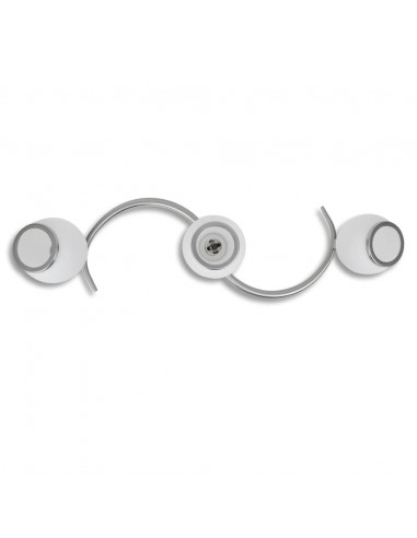 Lampada Soffitto Paralumi Vetro Tubi a Onda per 3 Lampadine E14