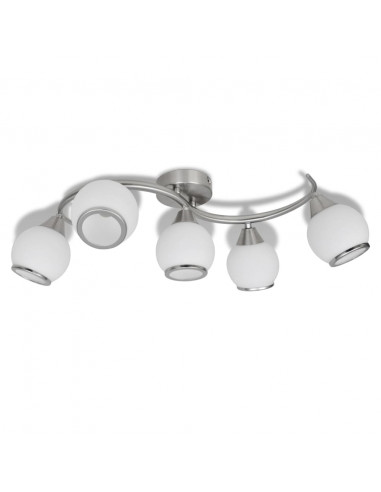 Lampada da soffitto lampadario in vetro per 5 lampadine E14