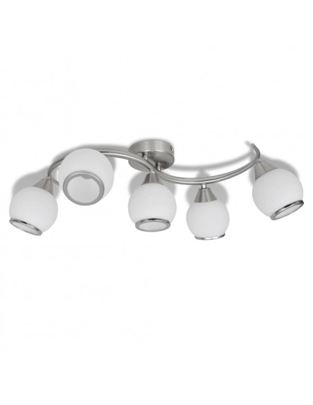Lampada da soffitto lampadario in vetro per 5 lampadine E14