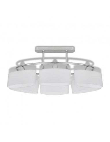 Lampada da Soffitto Paralume Ellissoidale Vetro 6 Lampadine E14