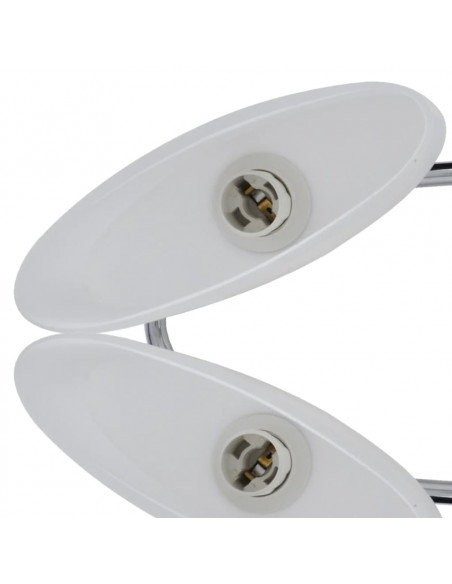 Lampada da Soffitto Paralume Ellissoidale Vetro 6 Lampadine E14