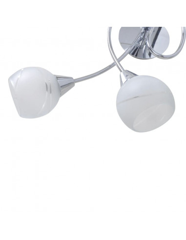 Lampada da Soffitto con Paralume in Vetro per 5 Lampadine E14