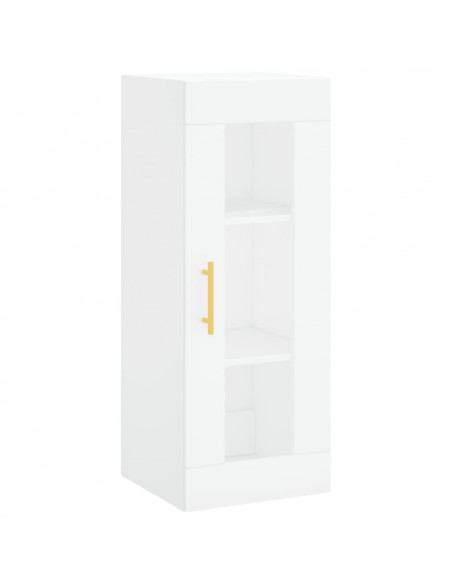 Credenza Bianca 34,5x34x180 cm in Legno Multistrato