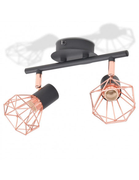 Plafoniera con 2 Lampadine a LED a Incandescenza 8 W