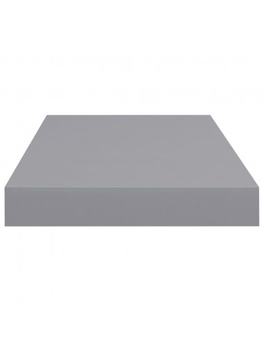 Scaffale a Parete Grigio 50x23x3,8 cm in MDF